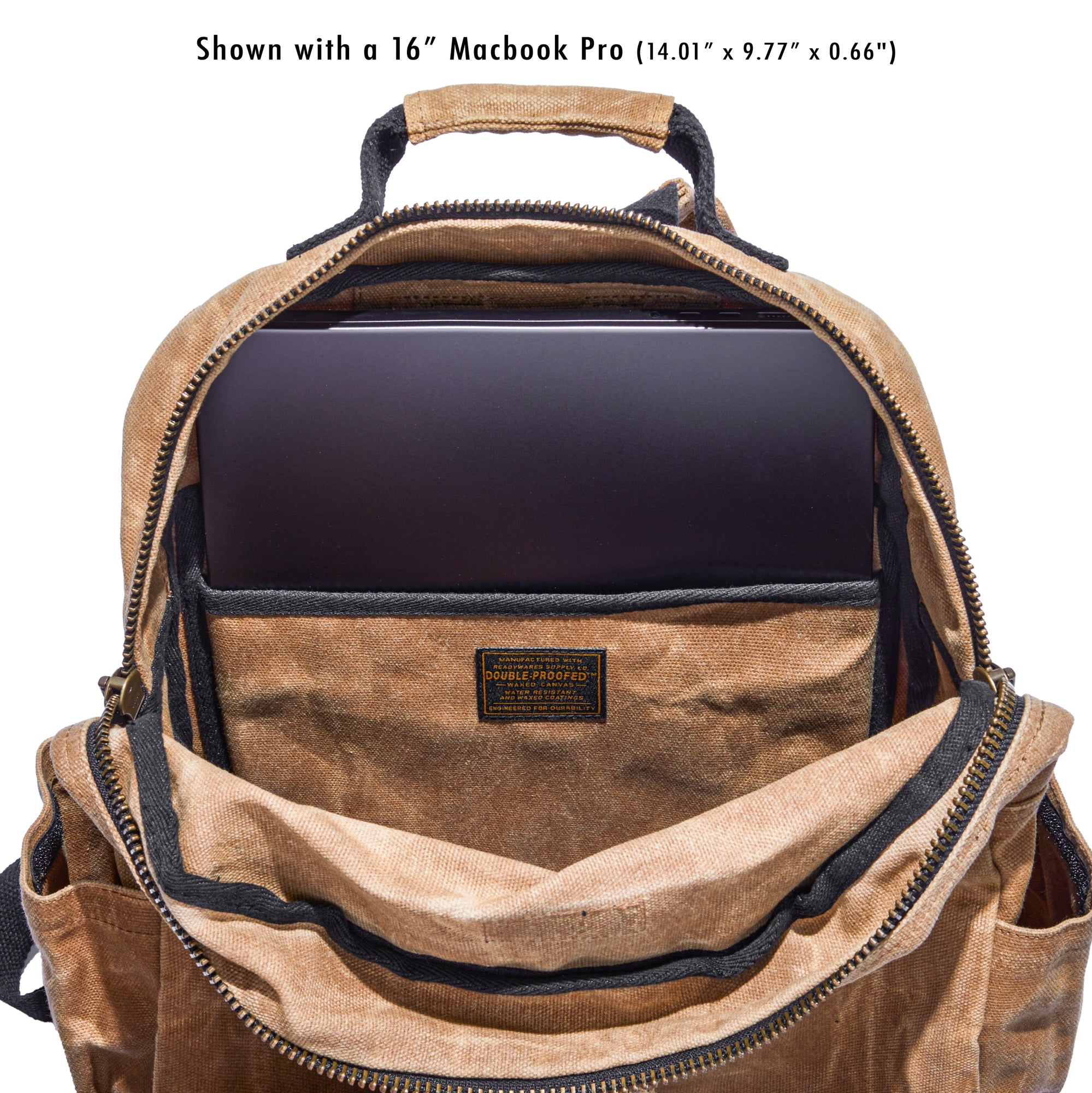 BP Large Canvas Backpack Vintage Large Laptop Canvas Backpack 28L - Front Pocket  main image 2