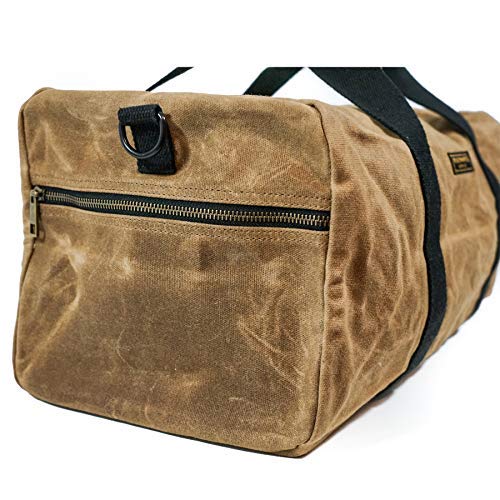 Readywares Waxed Canvas Duffel Bag for Gym, Travel, Cloth Bag for Men and  Women (20, Tan)