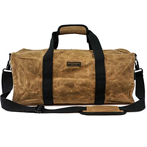 Waxed Canvas Duffle Bag Vegan Duffel Bag Weekend Bag 