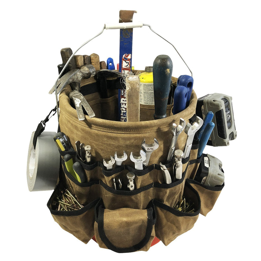 Rugged Tools Bucket Tool Organizer - 64 Pocket Bucket Caddy for 5 Gallon  Buckets - Liner Insert for